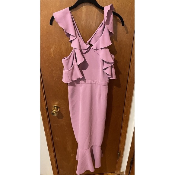 Rachel Zoe Womens Purple Lilac Ruffle Dress Size 2 - Picture 4 of 9